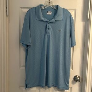 Mens IZOD Polo shirt, Size XL , short sleeves, Performance style Blue‎ Striped